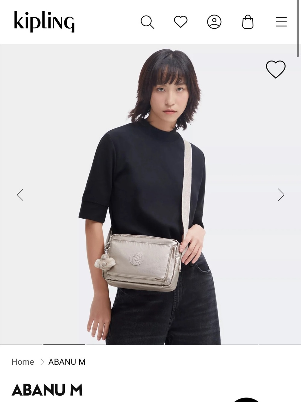 Kipling Abanu Metallic Crossbody